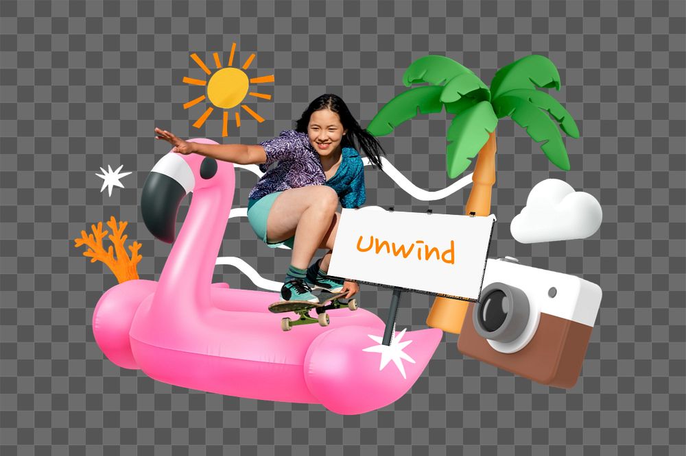 Unwind, editable word 3D remix