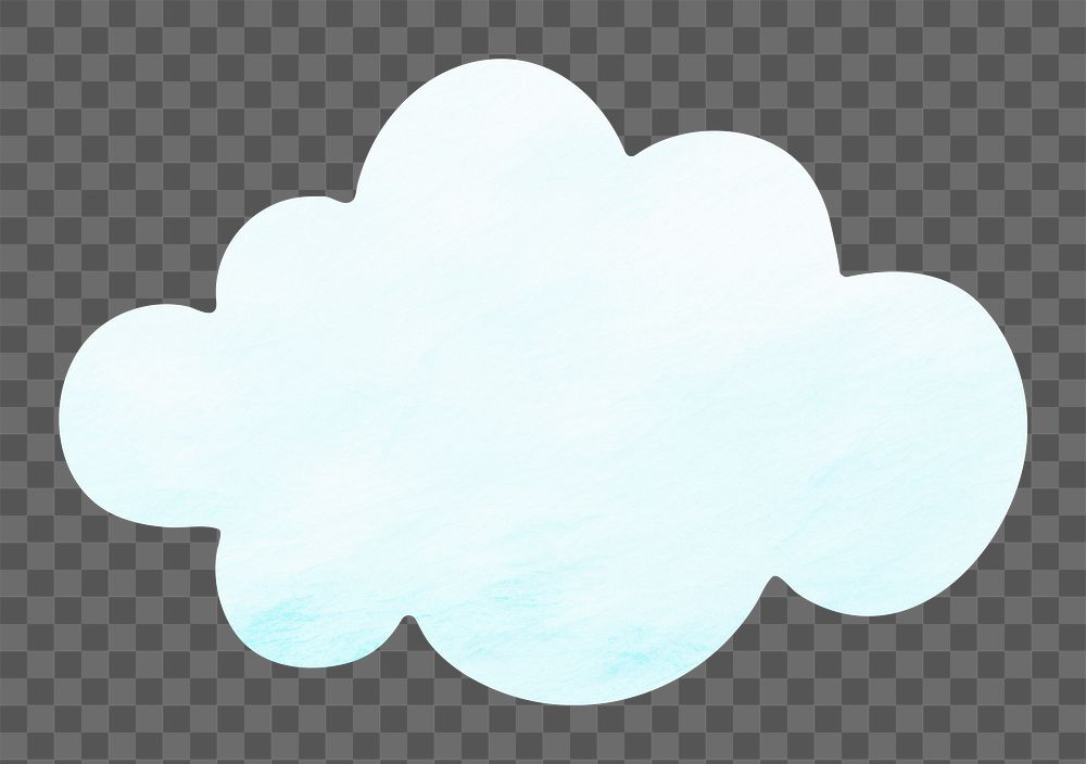 PNG cloud minimal digital art, transparent background