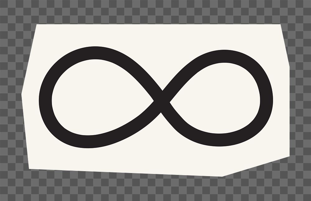 Infinity png paper cut, transparent background