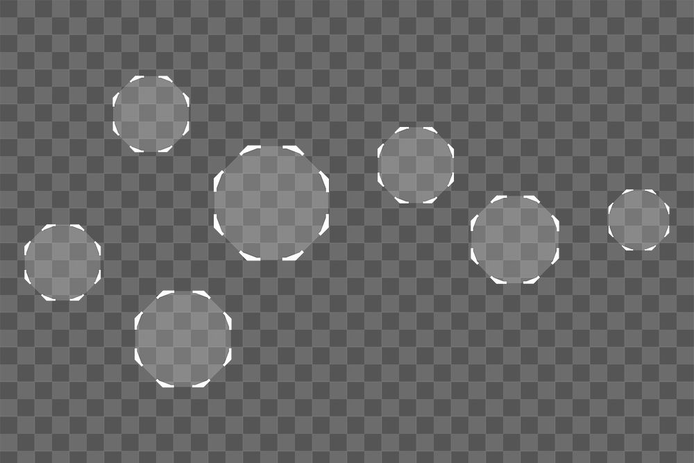 PNG round shapes, digital element, transparent background
