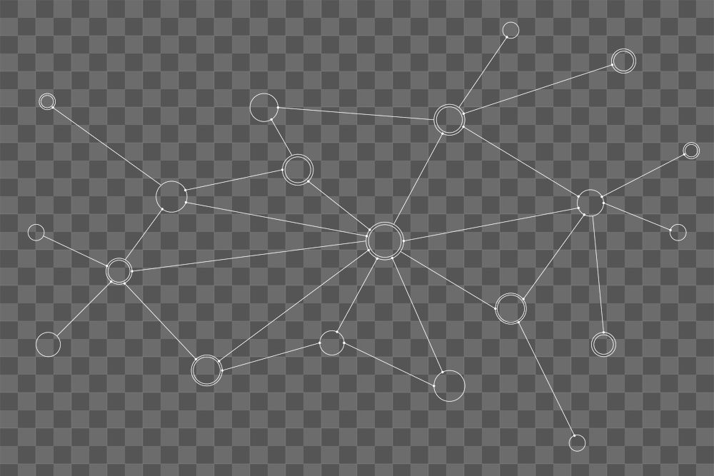 PNG connected dots, digital element, transparent background
