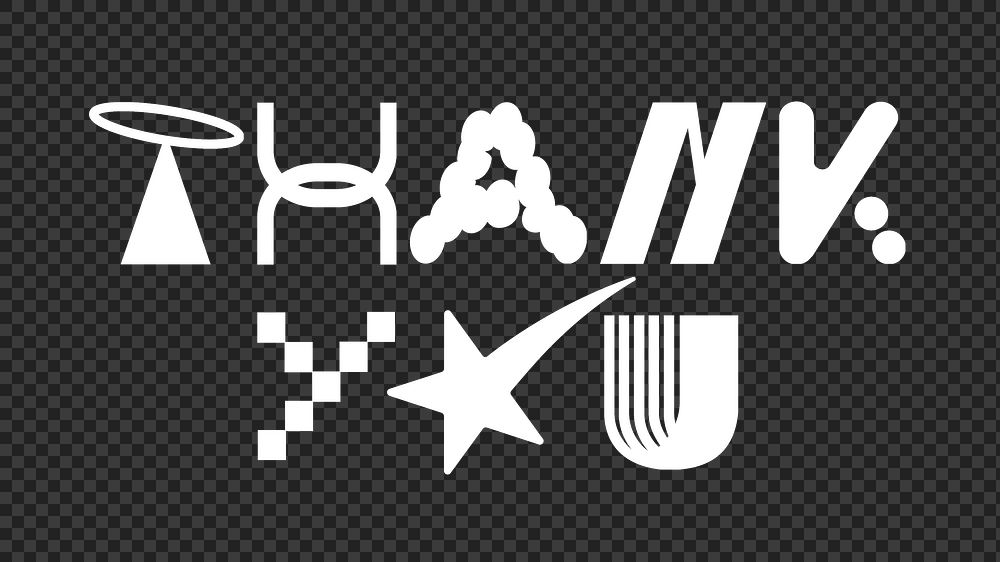 Thank you word png abstract free png rawpixel