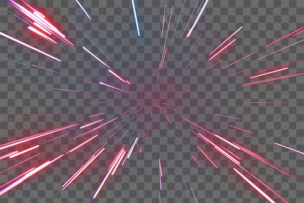 PNG Dynamic futuristic light speed burst