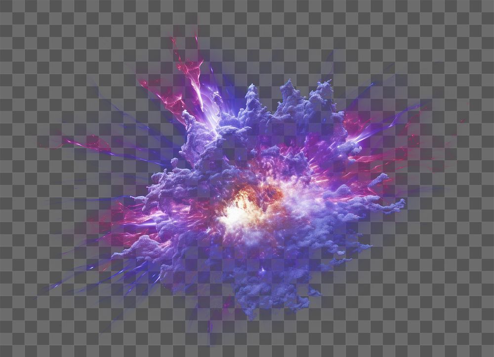 PNG vibrant cosmic explosion art