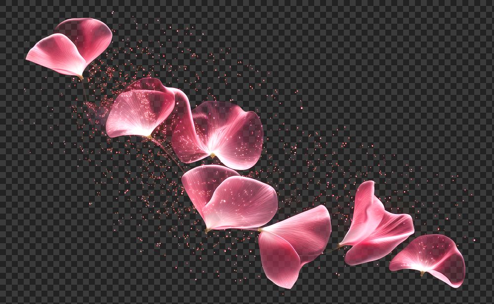 PNG Rose petals sparkle light | Free PNG - rawpixel