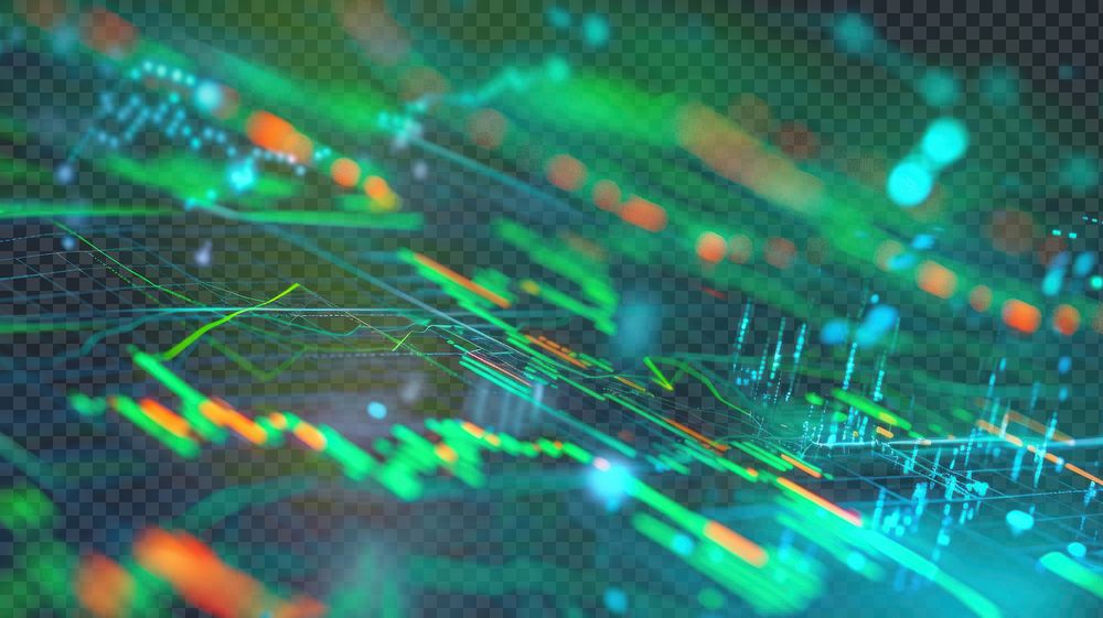 Futuristic digital charts and graphs | Free PNG - rawpixel