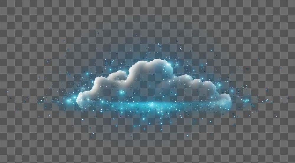 PNG Cloud icon shape sparkle light glitter backgrounds nature night.