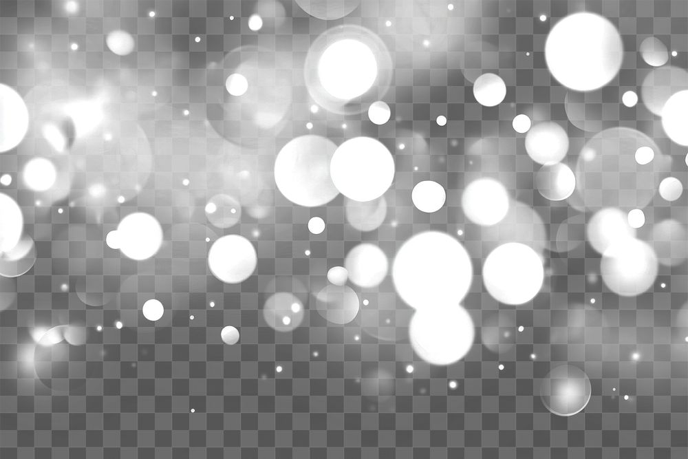 PNG Elegant bokeh light gray background