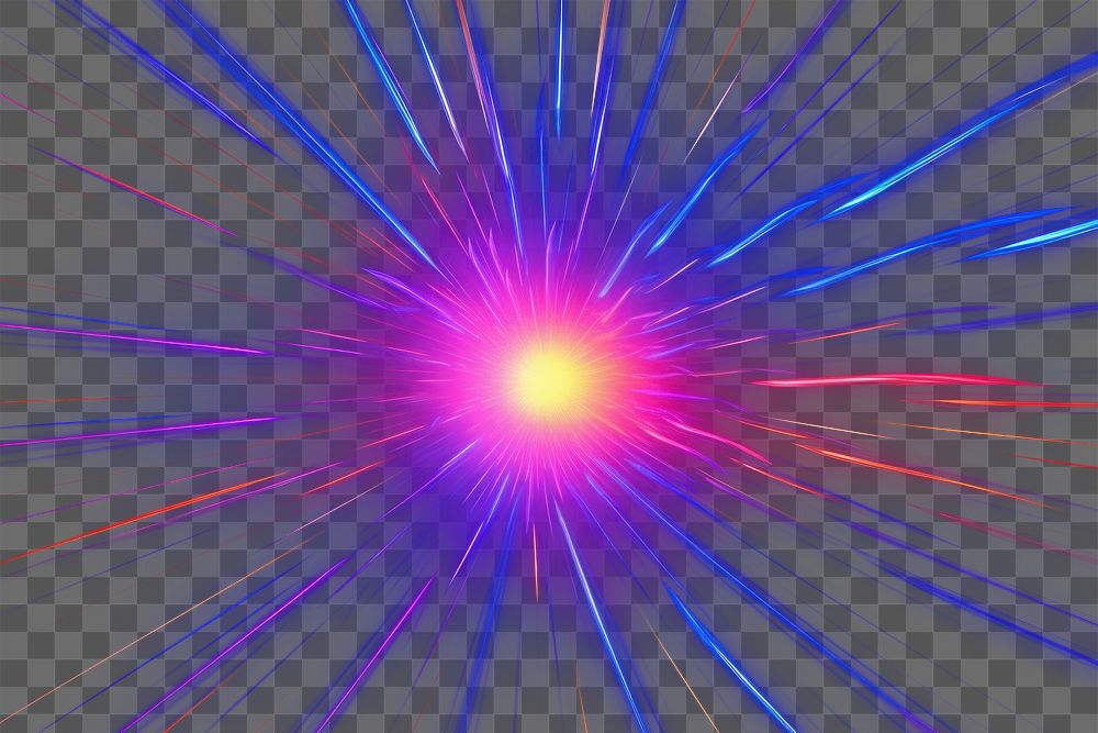 PNG vibrant cosmic explosion art