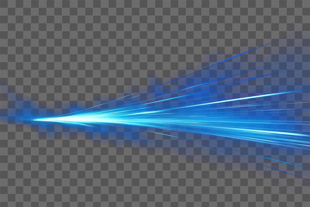 PNG Dynamic blue light streaks.