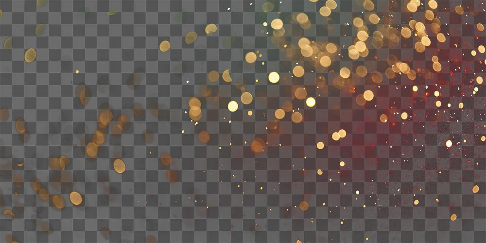 PNG Gold glitter confetti bokeh background sparkles glowing.