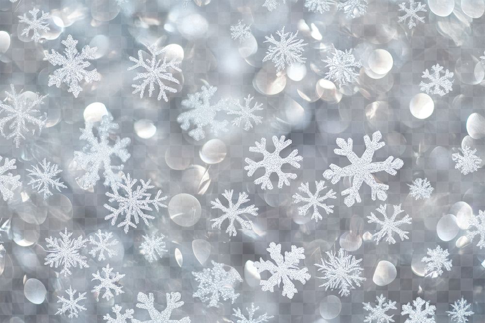 PNG Tiny White snowflakes pattern background bokeh chandelier.