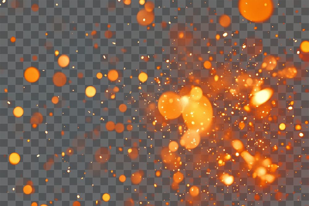 PNG Fiery sparks background glittering particles.