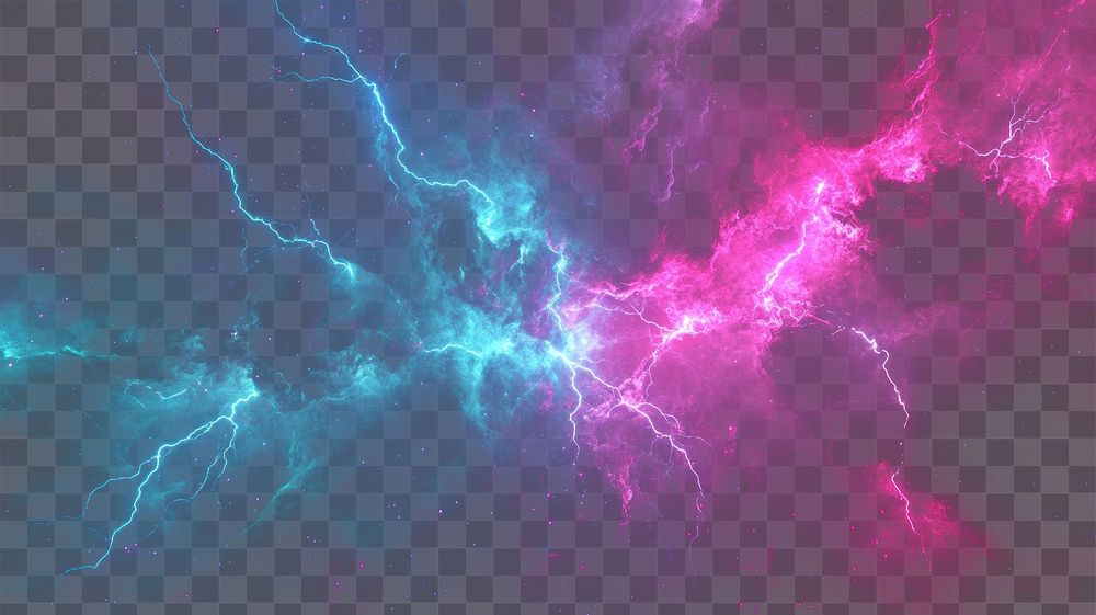 PNG Lightning bolts storm interstellar background.