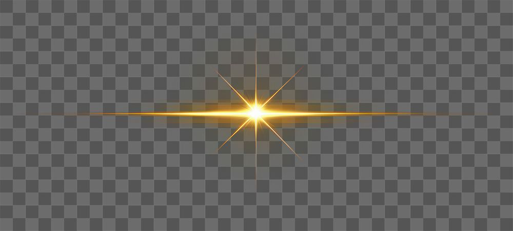 PNG An isolated gold blink light effect flare night background.