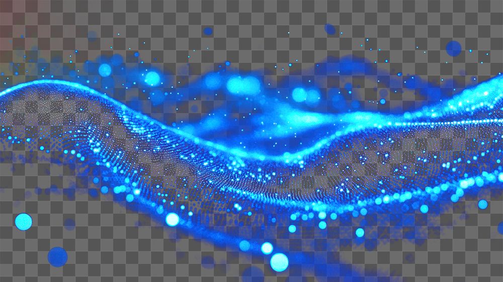 PNG Abstract blue glowing dots background abstract digital.