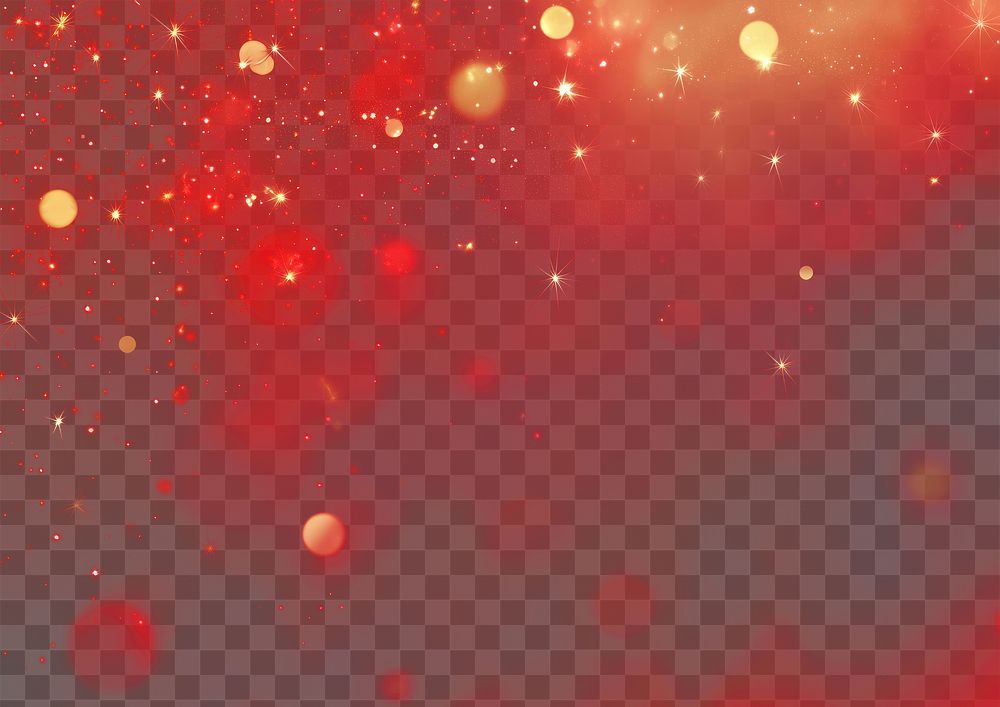 PNG Red background with bokeh lights abstract glowing effect.