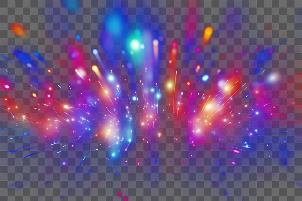 PNG Blurred neon sparks light backgrounds fireworks.