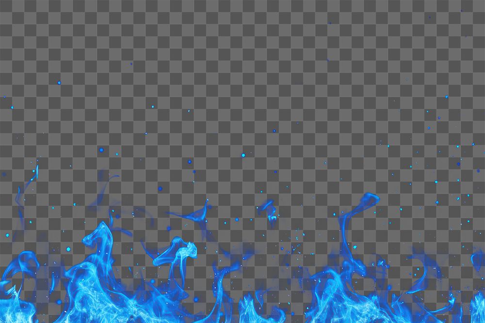 PNG Real effect blue fire sparks background flames outdoors.