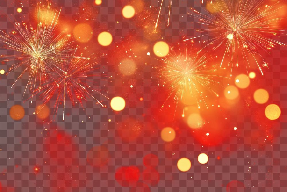 PNG Red and gold Abstract background fireworks lights night.