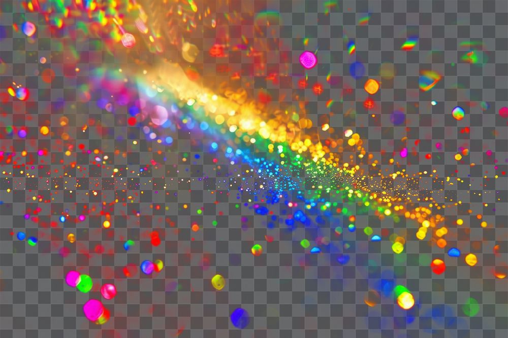 PNG Holographic prism flare light background rainbow.