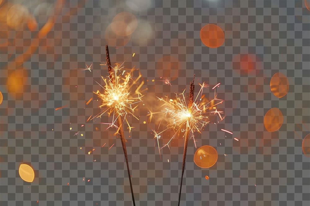 PNG Fireworks background sparklers blurred.