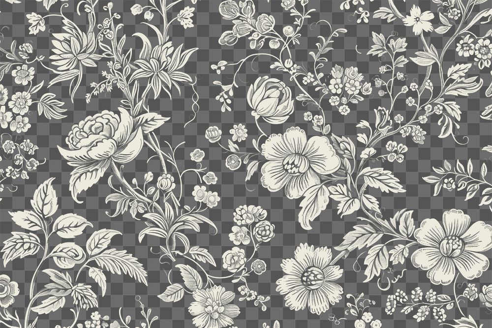 PNG Petal toile wallpaper pattern backgrounds.