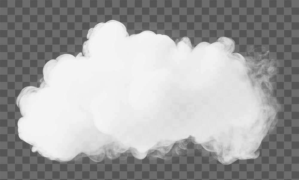 PNG Speech bubble white smoke monochrome.