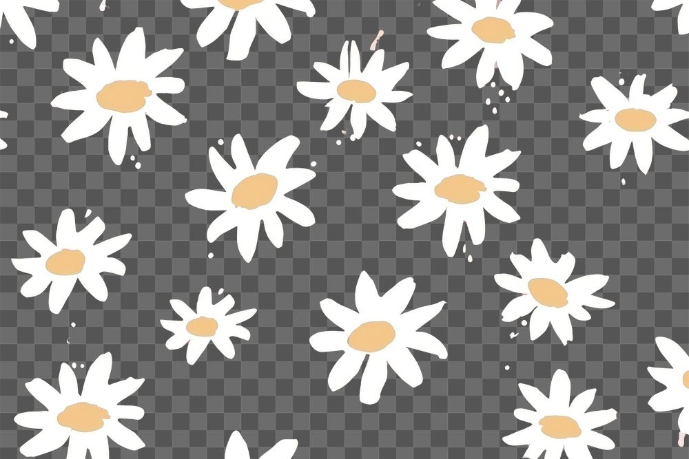 PNG Cute daisy illustration asteraceae blossom flower.