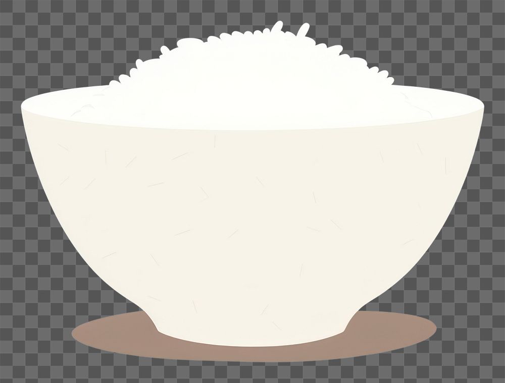 PNG  Illustration of a simple rice bowl food tableware pottery.