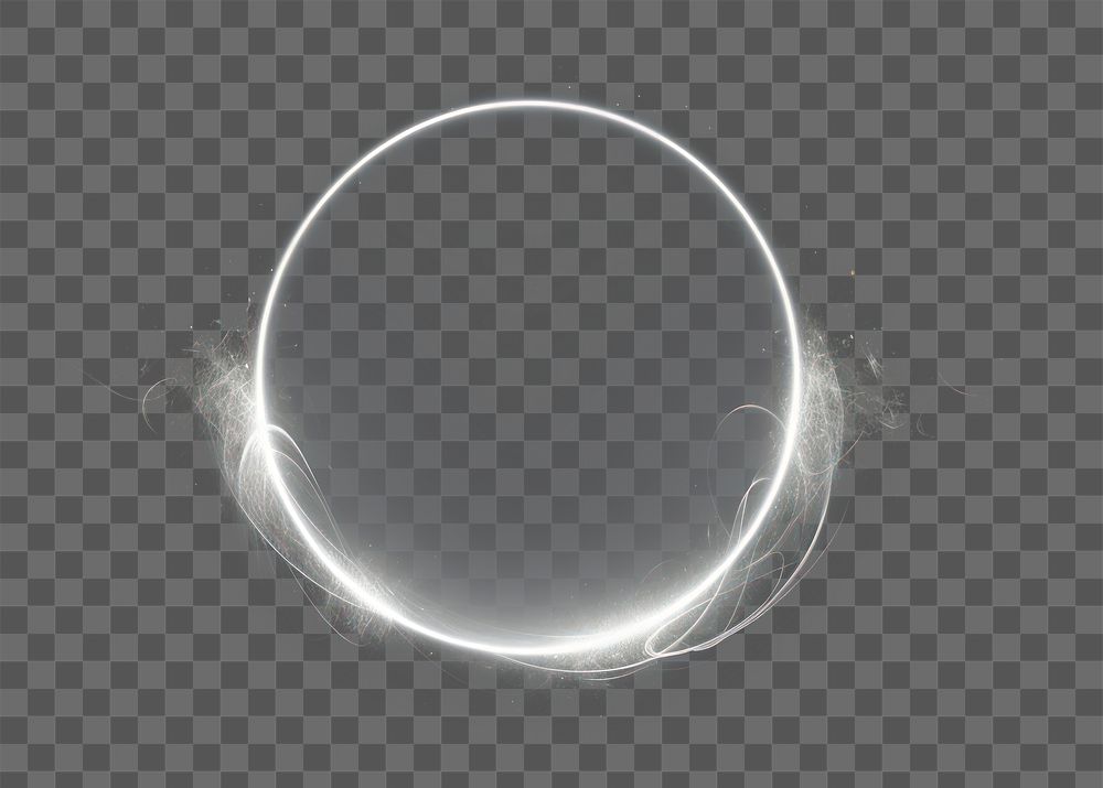 PNG White and black neon circle background astronomy abstract eclipse. AI generated Image by rawpixel.