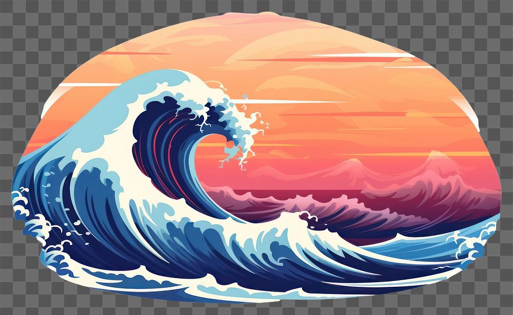 PNG Nature ocean wave sea. AI generated Image by rawpixel.