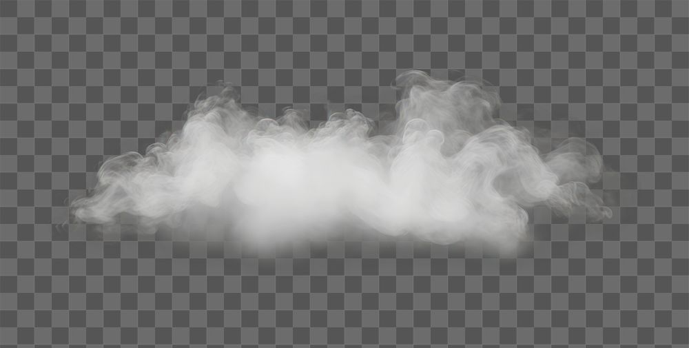 PNG White cloud smoke black
