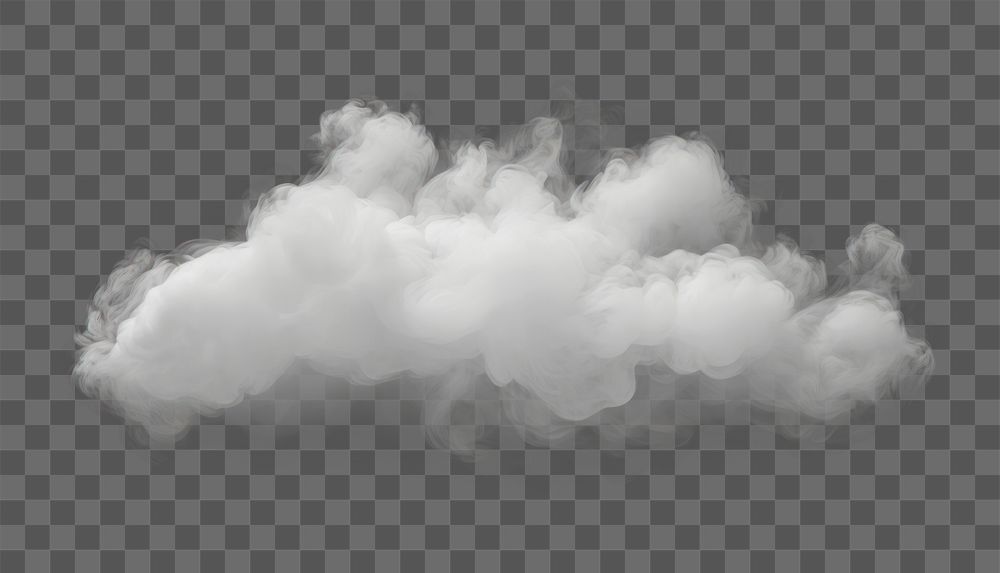 PNG White squar cloud smoke black background