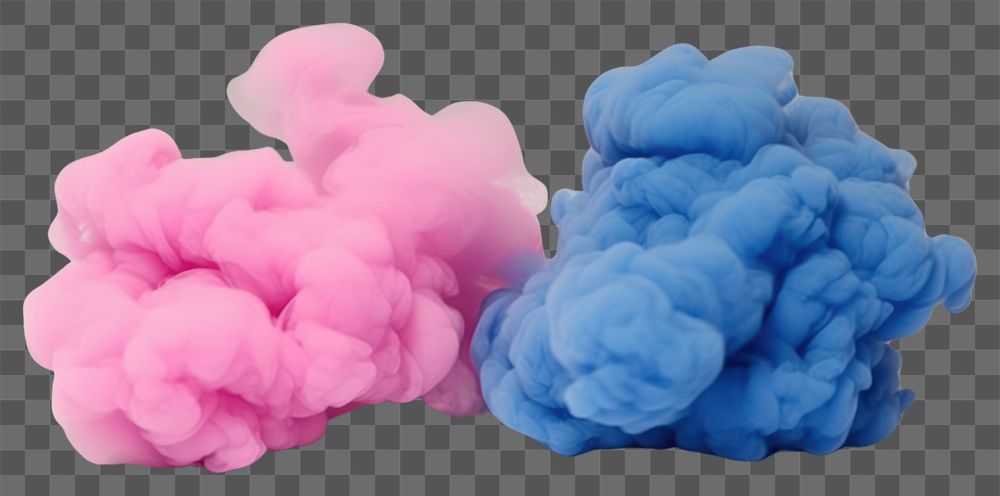 PNG Colorful blue and pink smoke clouds in muted tones creativity softness mineral. AI generated Image by rawpixel.