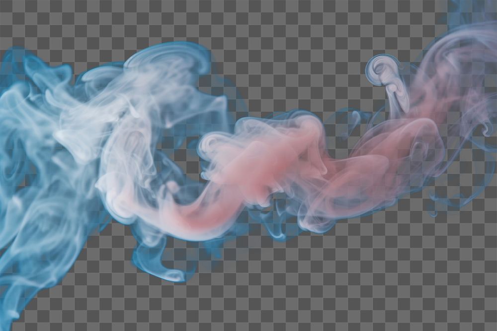 PNG Colorful blue and pink smoke clouds in muted tones smoking backgrounds fragility. AI generated Image by rawpixel.