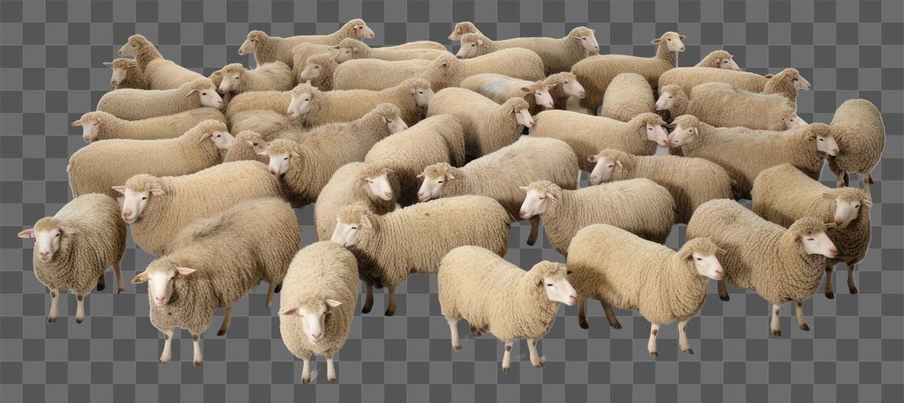 PNG Flock of Sheep sheep livestock animal. AI generated Image by rawpixel.