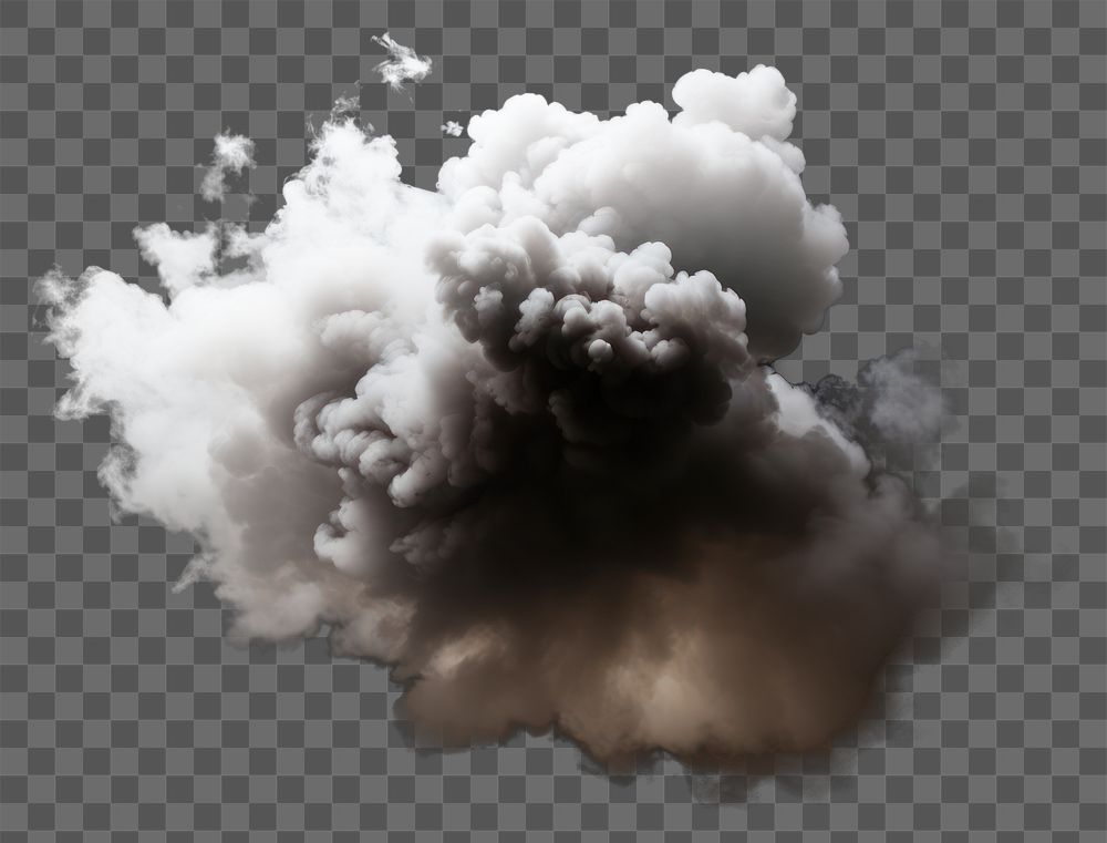 PNG  Explosion fog effect smoke black background monochrome. AI generated Image by rawpixel.