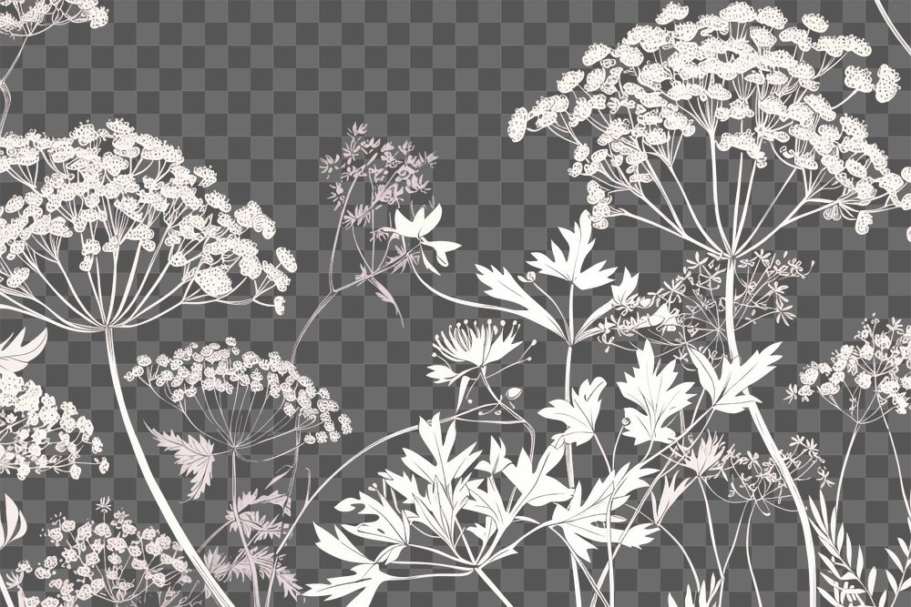 PNG Coriander flower wallpaper pattern plant.