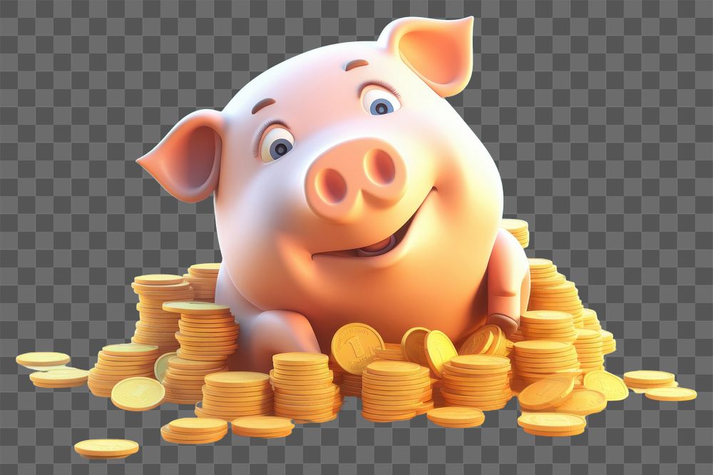 PNG Money pig mammal representation. AI generated Image by rawpixel.