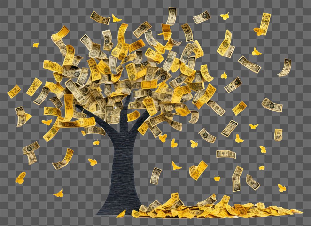 PNG Money growth success paper investment. AI generated Image by rawpixel.