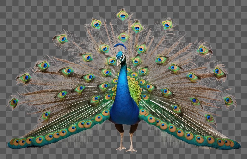 PNG Peacock animal bird spreading
