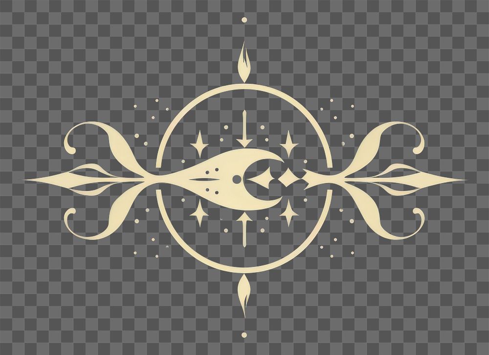 PNG Pisces astrology sign pattern logo illuminated.