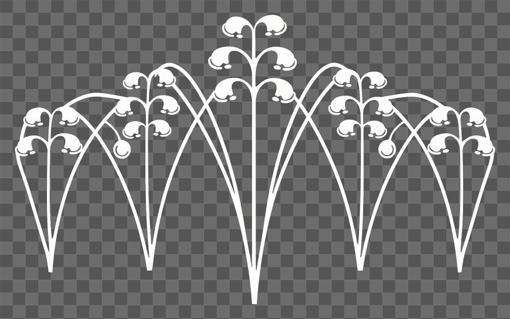 PNG  Lily of the valley divider ornament accessories accessory gemstone.