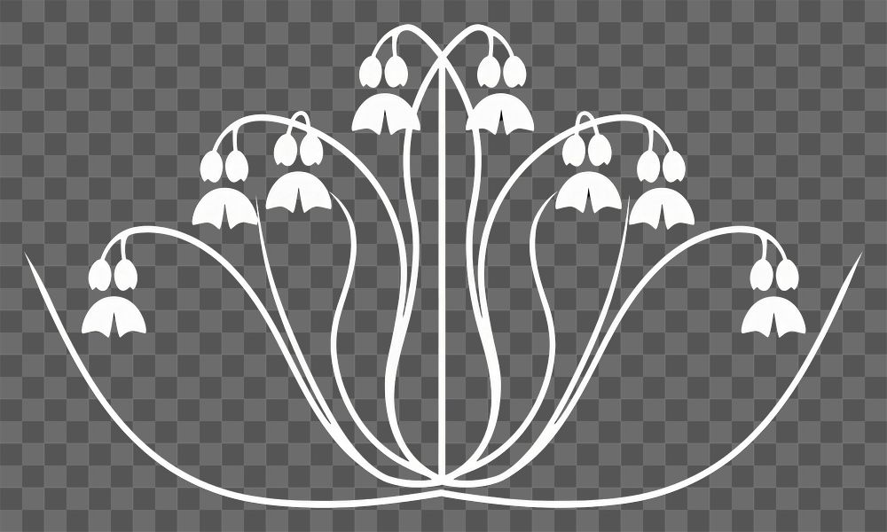 PNG  Lily of the valley divider ornament art accessories astronomy.