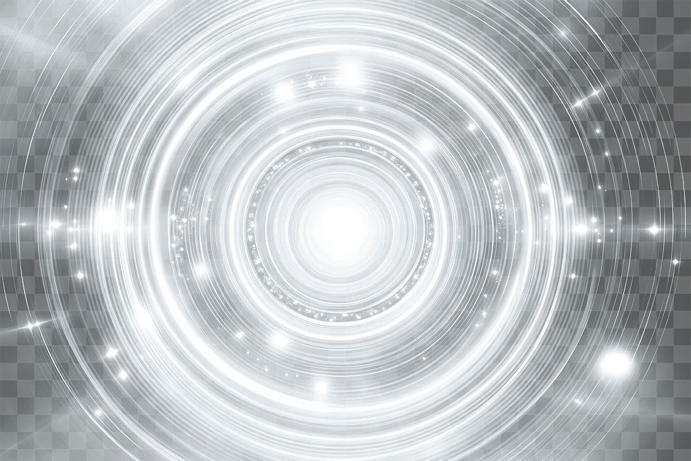 PNG White background lights concentric abstract.