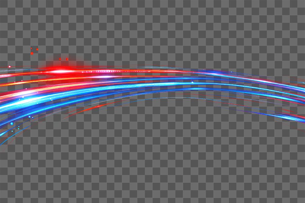 PNG Dynamic colorful light streaks