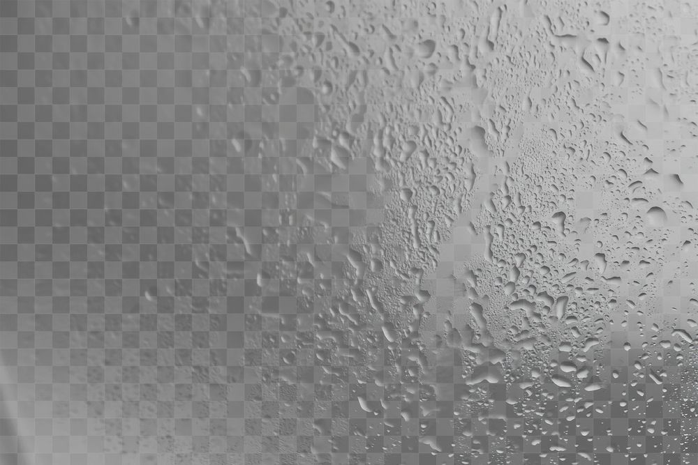 PNG Water drop on the window condensation transparent droplets.