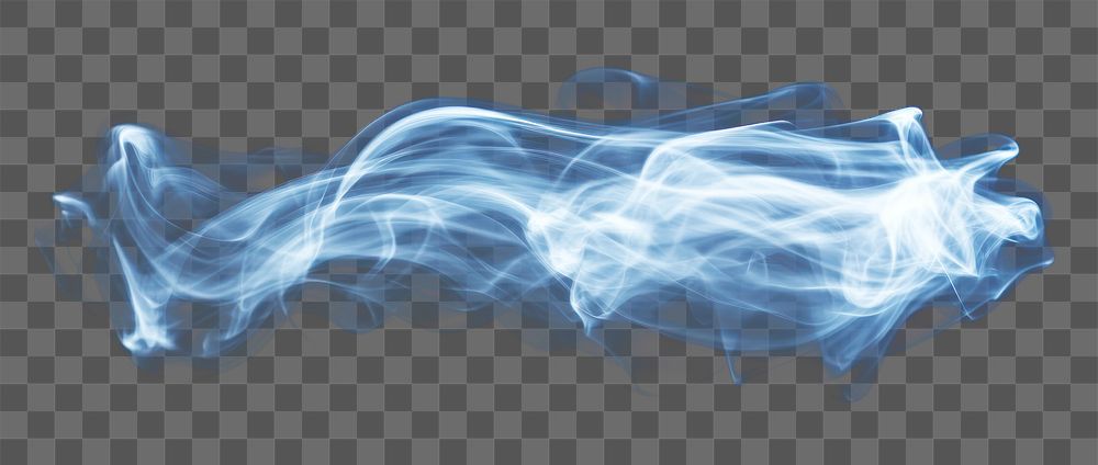 PNG White ornate stream smoke abstract design.