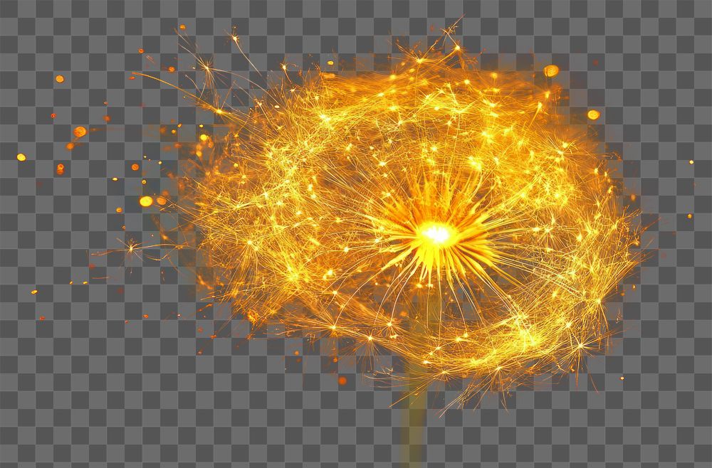 PNG Firework yellow photography background dandelion.